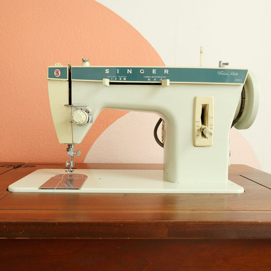 Singer Fashion Mate 257 Sewing Machine with table 1960s mid-century modern vintage